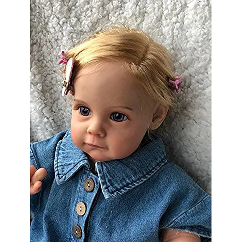 60cm Maggi Reborn Dolls Realistic Reborn Toddler Girl Doll Soft Silicone Real life Baby Girl With Long Hair Children Toys Gifts