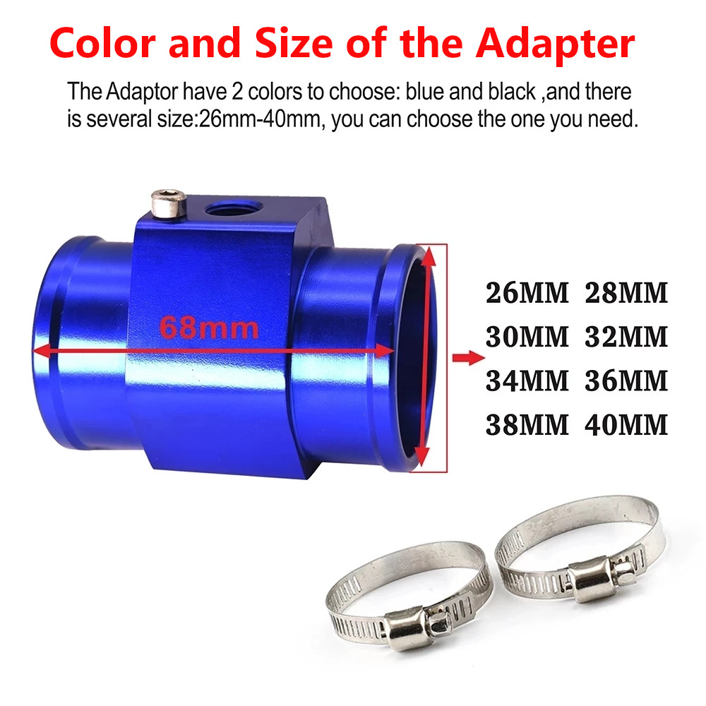 Universal Water Temperature Voltmeter Gauge Auto Truck Digital Car Gauge Temp Sensor 10mm 2 in 1 Horizontal Water Temp Gauge 12V