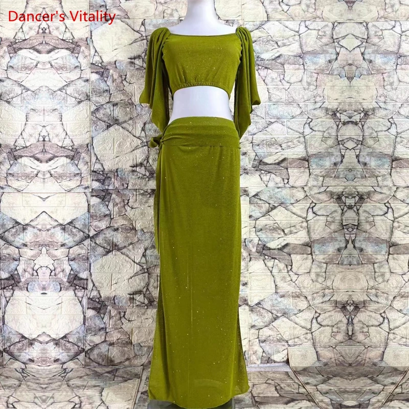2025 Belly Dance Costumes for Women Half Sleeves Top+long Skirt 2pcs new Belly Dancing Suit Female Oriental Dance Skirt Outfit 6XL