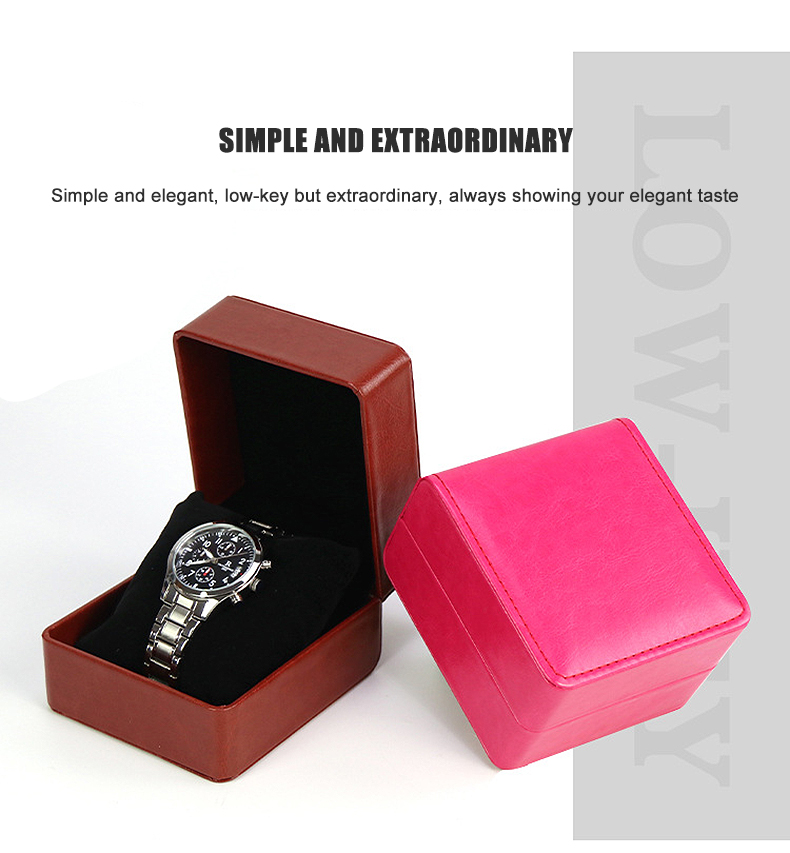 New Watch Box Simple PU Leather High-end European Men's Watch Display Box Mechanical Storage Box Gift Box Packaging Box Gift Box