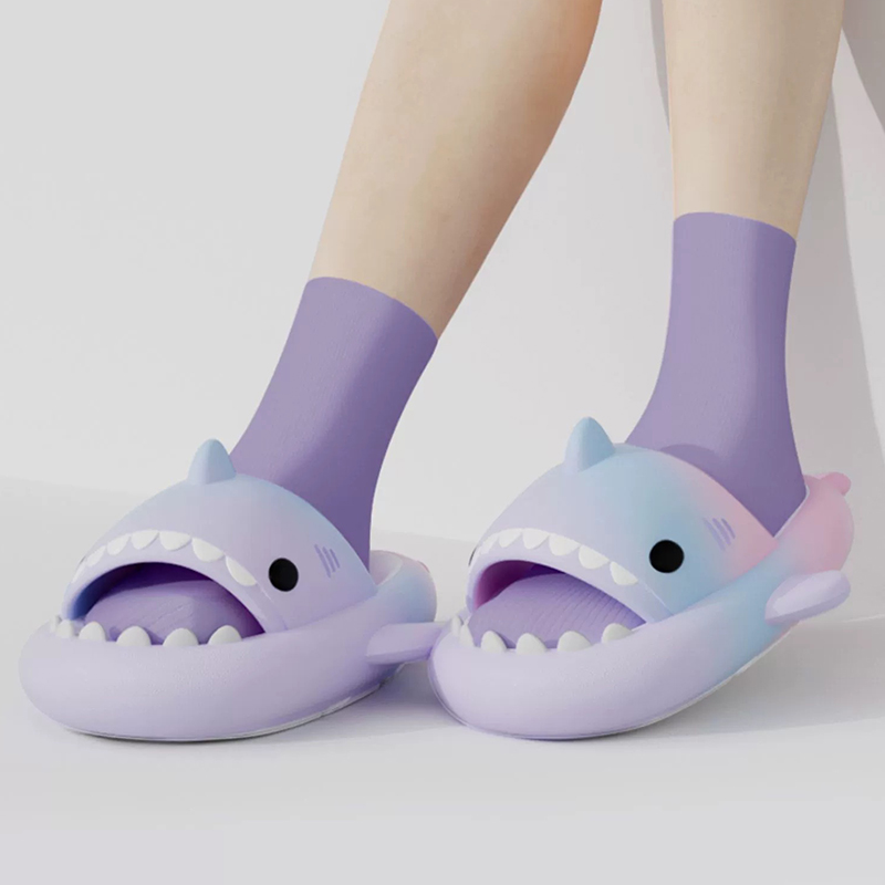 Shark Slippers Summer Beach Slides Women Men Boys Girls Outdoor Home Fashion Rainbow Flip Flops Kids Cute Cartoon Sandals Shoes z250708KRRS