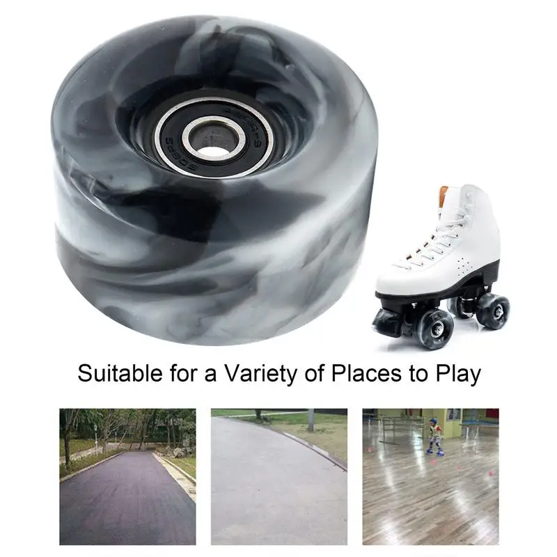 Skate Wheels Roller Skate Wheels With Bearings Mixed Color Wheels For Double Row Skating Quad Skates 58mm X 32mm