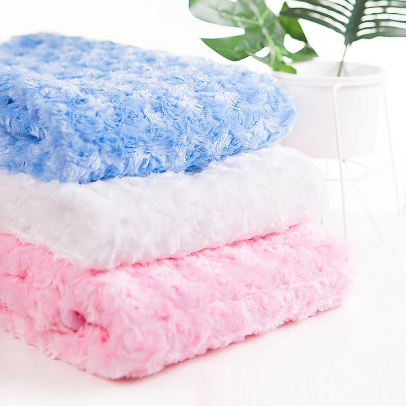 Baby Blanket Newborn Soft Rose Fleece Fluffy Baby Swaddle Wrap Thick Warm Newborn Baby Boys Girls Bedding Blanket Kids Blankets