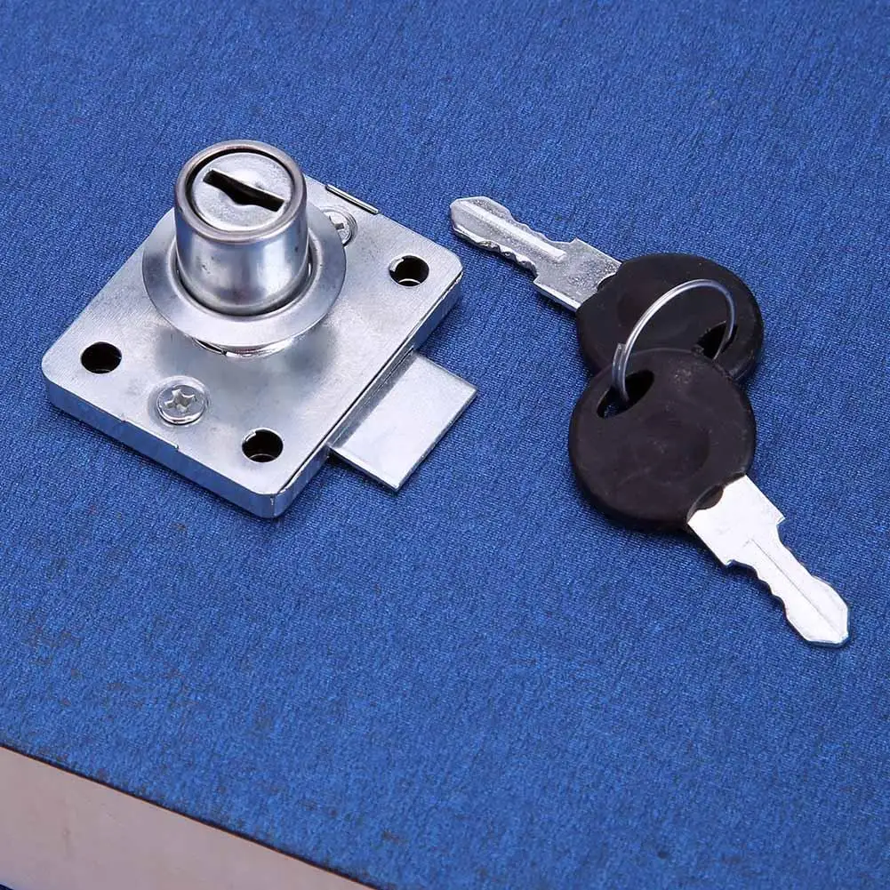 Hardware Steel Drawer Lock Desk Drawer Lock Wardrobe Locks Cabinet Locks Furniture Cabinet Locker with 2 Keys