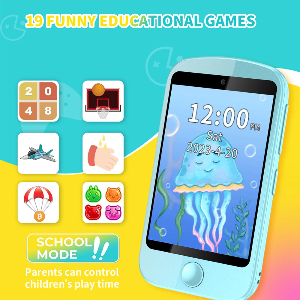 Children Smartphone 2G Camera Video Record Music Play Pedometer new 19 Games Habit 2025 Tracking Girls Boys Clock Smart Watch Kids