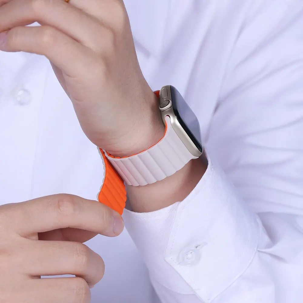 Strap For Apple Watch Band mm Silicone Bracelet Magnetic Wristband Iwatch Series Uitra
