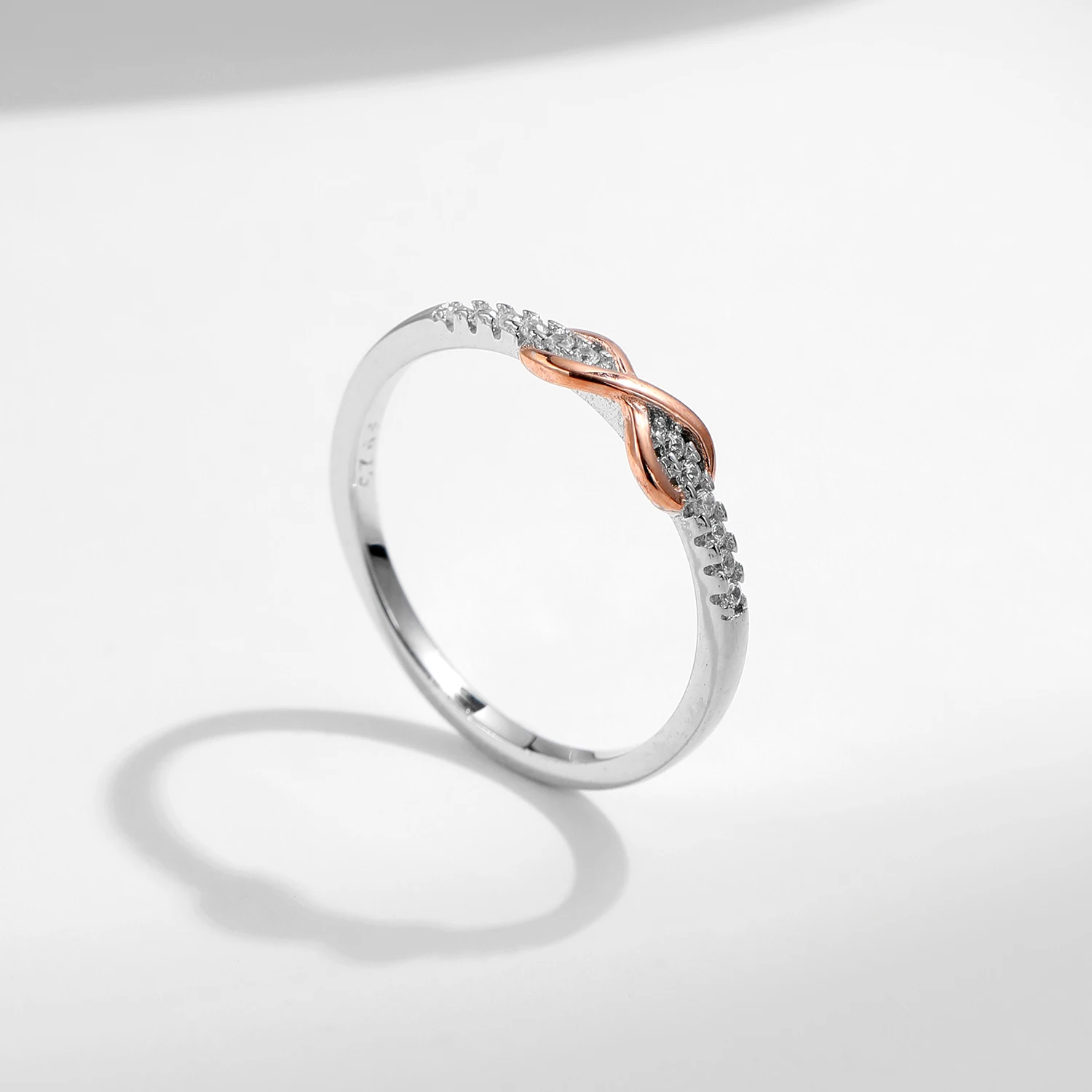 MODIAN 2025 Sterling Sier Infinite Love Ring Romantic Platinum Plated Wedding Ring For Women new Fine Jewelry Gift