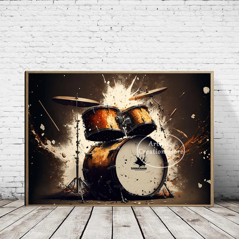 2025 Abstract Rack Drum Poster Musical Instrument Colorful Drum Canvas Painting Prints Living Room Wall Art new Picture Home Decor Gifts