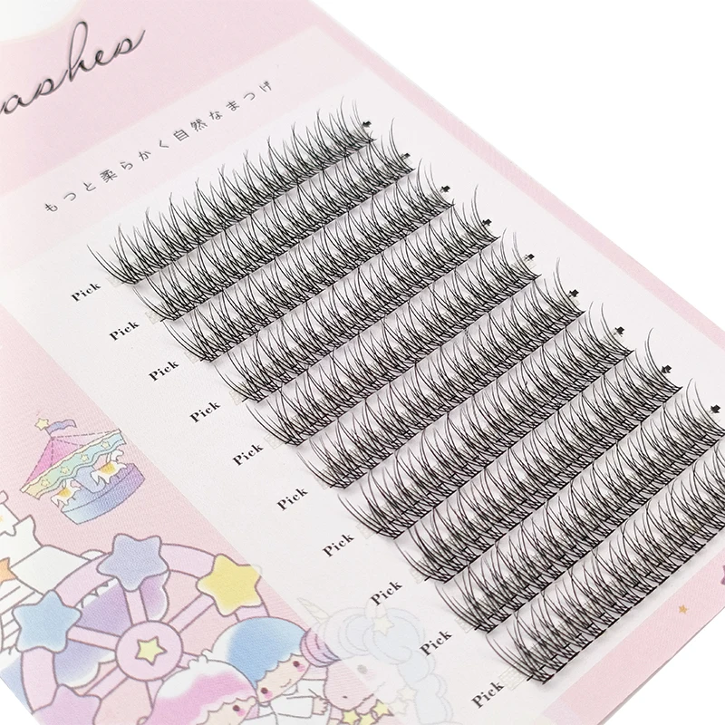 2025 New A/M Shape Professional Makeup Individual Lashes Cluster Spikes Lash Wispy Premade Russian Natural Fluffy False new Eyelashes Hot