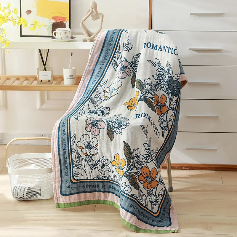 Designer Bath Coloured cotton gauze bath towel New Style Towels Comfortable Beach Towel Soft Original style man woman Extra large