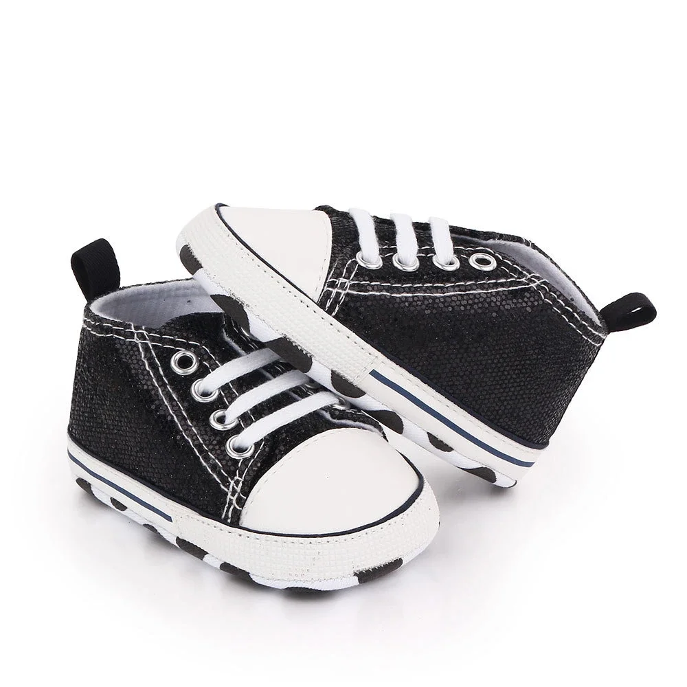 2025 Baby Shoes Boys Baby Girls Canvas Classic Casual Sneakers Newborn Star First new Walker Infant Soft Sole Non-Slip Walking Shoes