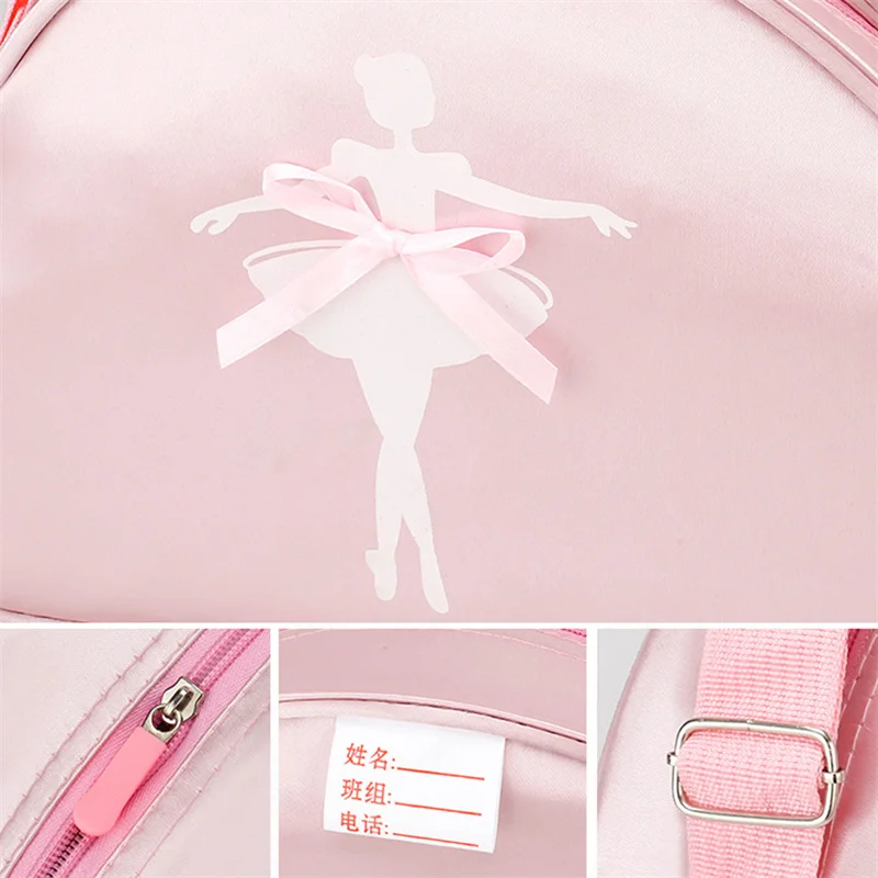 New Durable Ballet Bag Pink Girl Ballet Sport Dance Shoulder Bag Baby Bag Polyester Handbag Cloth Storage