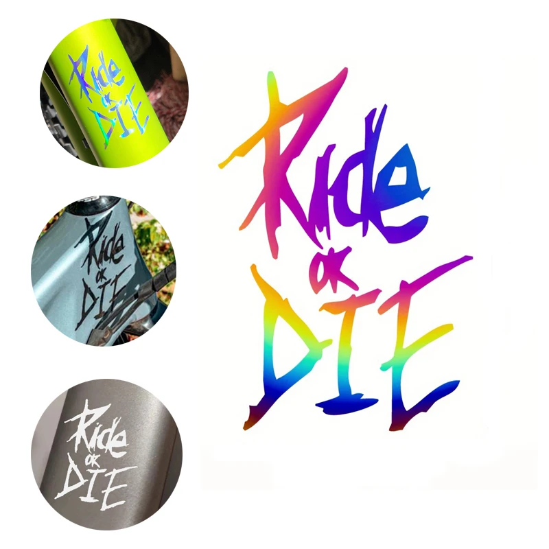 MTB Bike Frame Sticker Ride or Die Top Tube Sticker Bicycle Decals Decorative Frame Stickers Bike Stickers Bike Decal Accessoriy