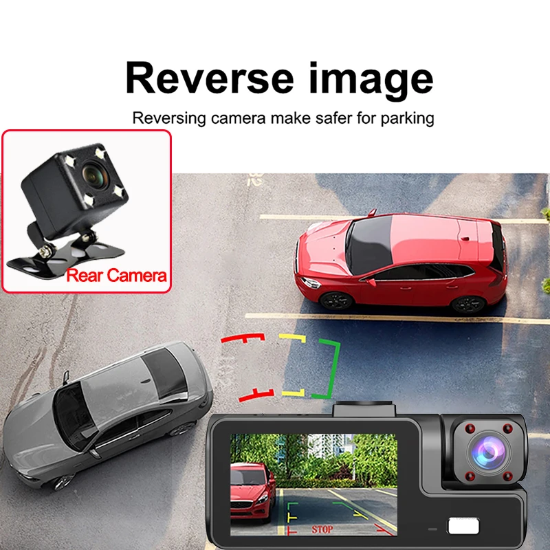 1080P Front and Rear Inside Dash 2025 Cam for Cars WIFI Car DVR Video Recorder Rear View Camera for Vehicle Black new Box Car Assecories