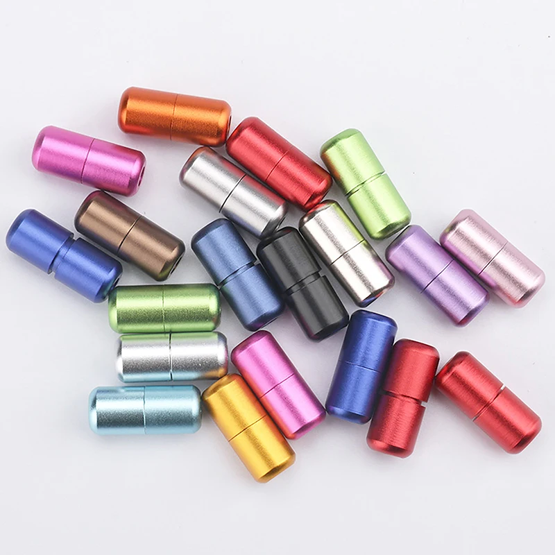 2Pcs Aluminum Shoelace Buckle Metal Lace Shoelaces No Tie Laces Lock Kids and Adult Capsules Buckle Shoes Accessories