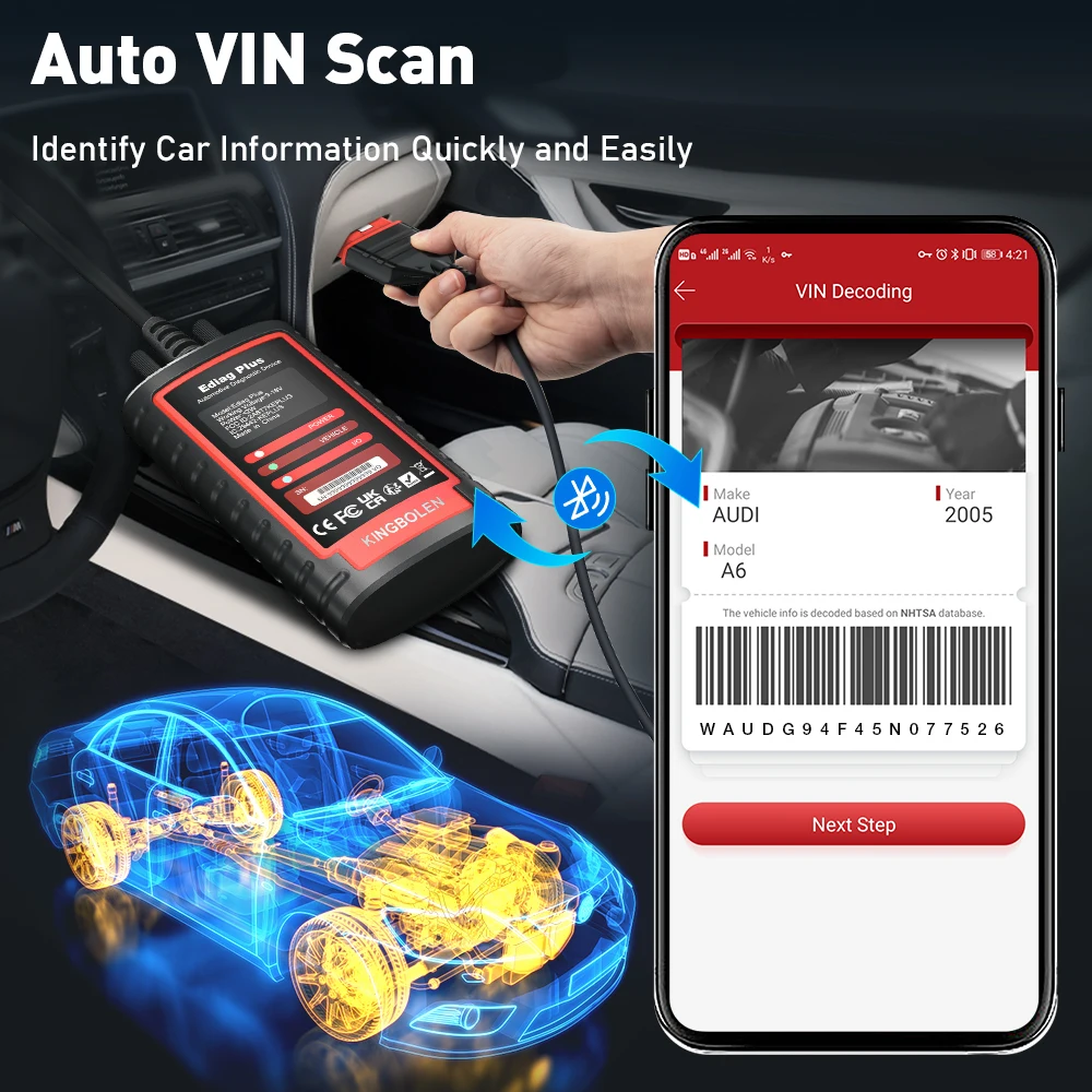 KINGBOLEN Ediag Plus Thinkdiag 2 All System new Full software OBD2 car DiagnosticTool CANFD Protocol 15 2025 Reset ECU Coding Scanner