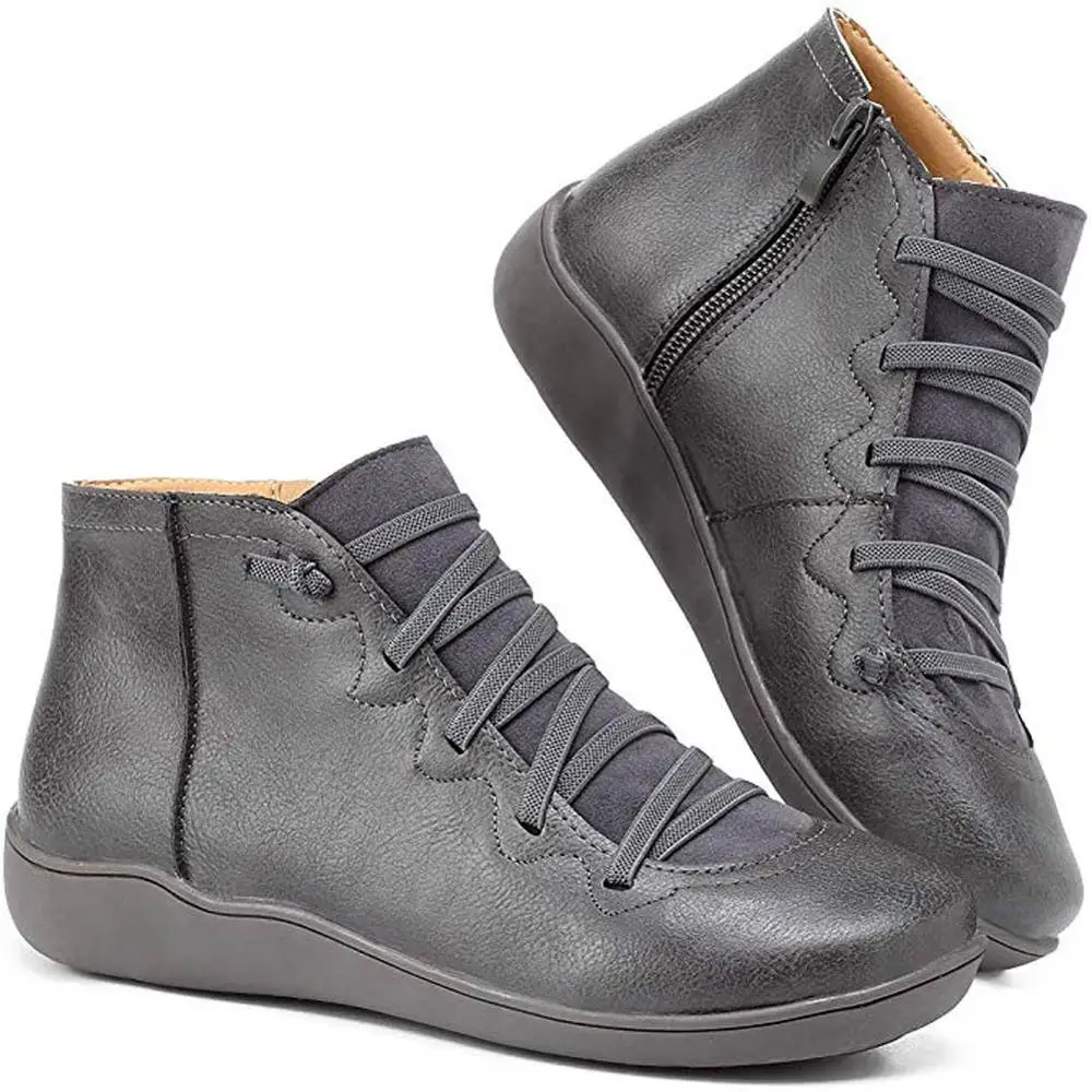 Women Winter Boots 2023 new Ankle Boots Spring Flat Shoes Cross Strap Lace Up Woman Short Boots Autumn Ladies Boots Botas Muje