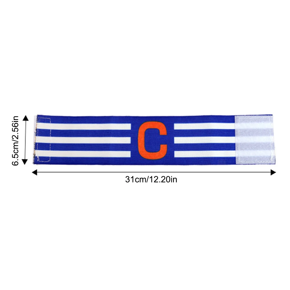 10-30pcs Football Captain Armband Adjustable Brazalete Capitan Band Breathable Stripe Arm Band with Touch Fastener for Captain