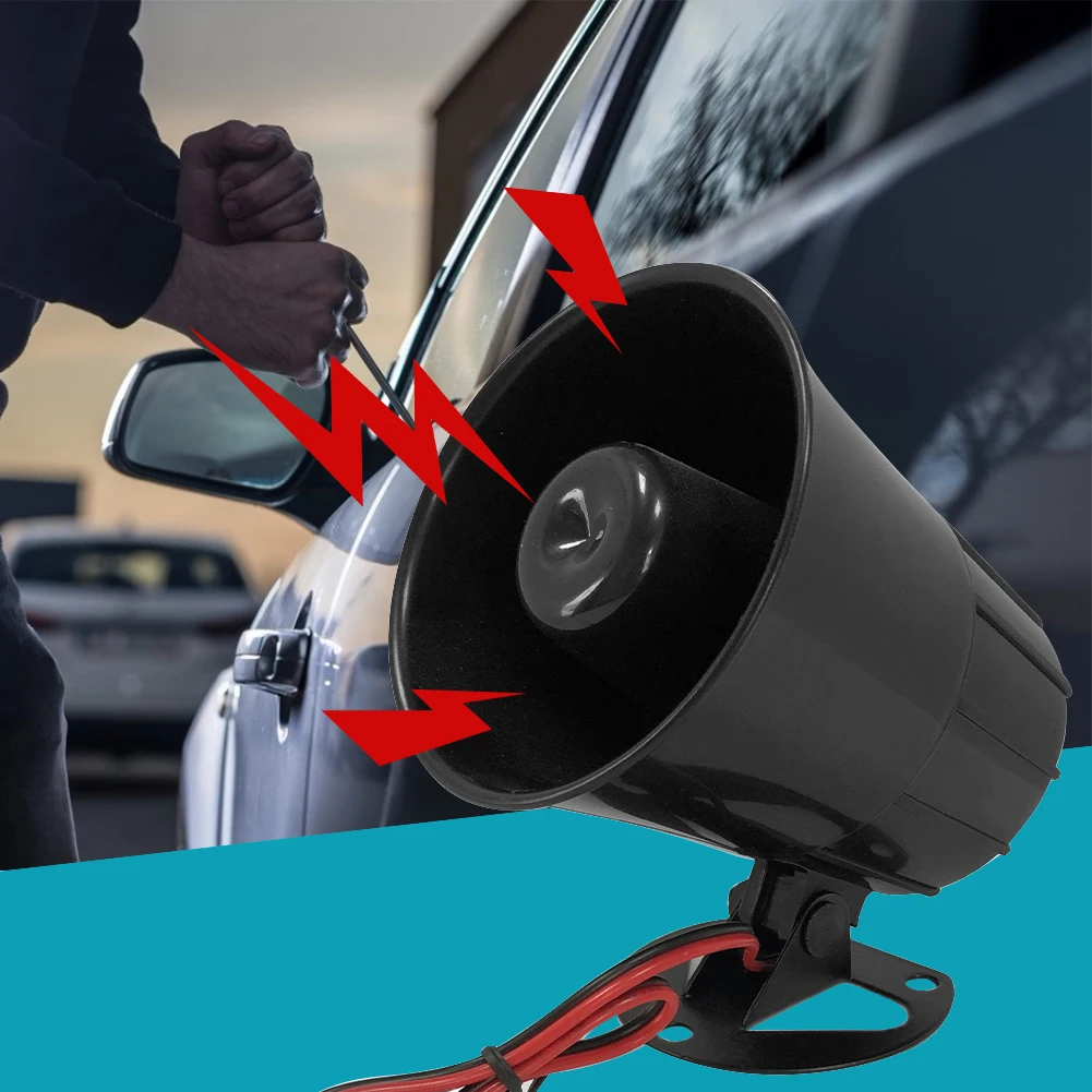 125dB Loud Alarm Siren Electric Horn Universal for Car Motorcycle Truck 12V 24V