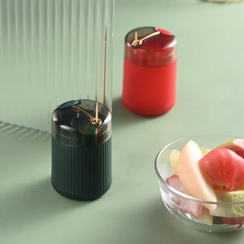 new Simple Toothpick Box Toothpick 2025 Dispenser Automatic Eject Toothpick Jar Household Convenient Gift Home Gadget