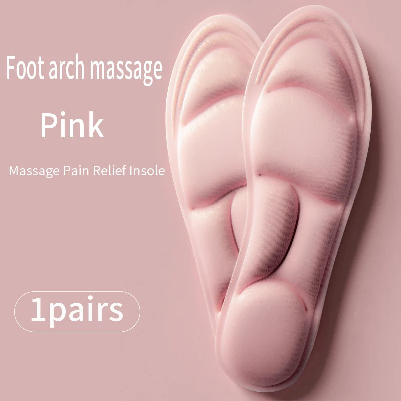5D Memory Foam Orthopedic Sports Insoles For Shoes Women Men Flat Feet Arch Support Massage Plantar Fasciitis Feet Care Pads