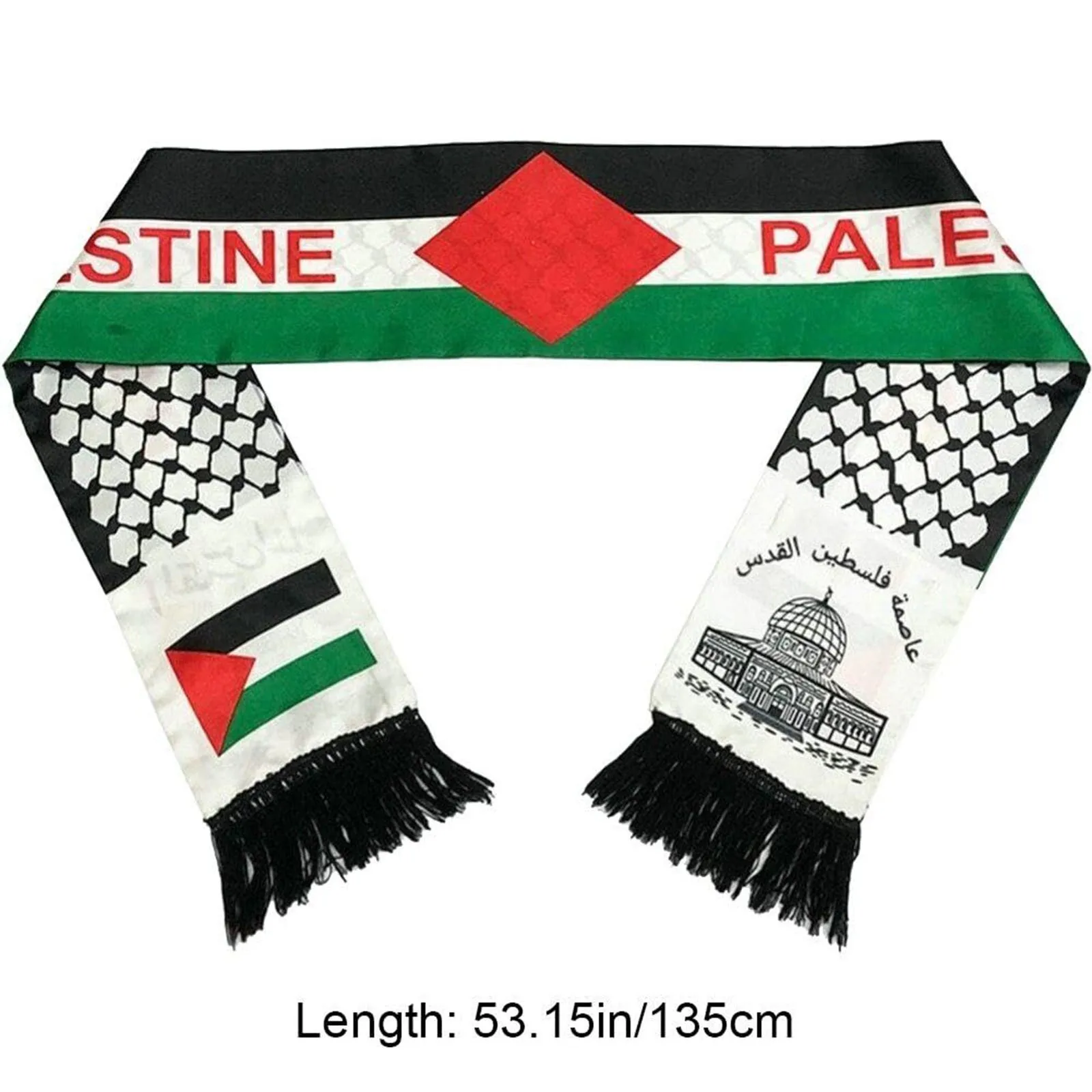 Women's Scarf Palestine Flag Scarf Double Side Soft Skin Friendly Comfortable Scarf 2023 Winter Warm Scarf Bufanda