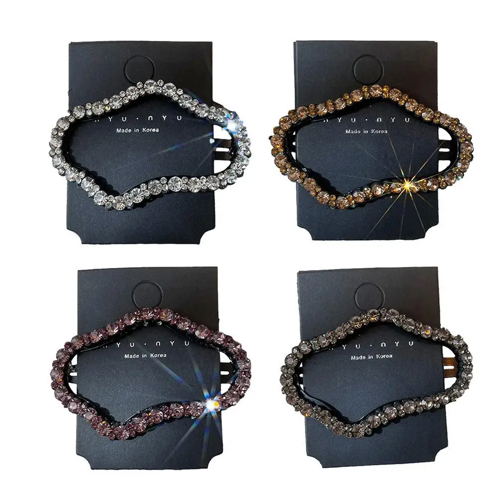 Shining Rhinestone Hair Braiding Clips Hollow Out Cloud Shape Hairpins Side Hair Bobby Pins Hair Barrettes new 2025 Hair Accessories