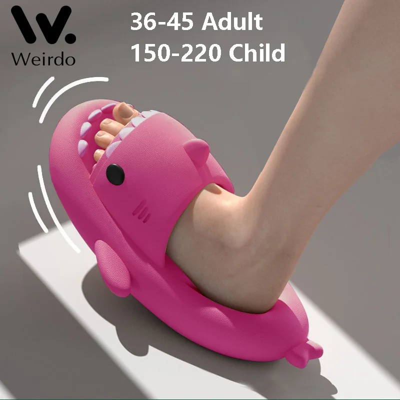 2023 Summer Shark Slippers Women Shark Slides Men Bathroom Flip Flops Adult Home Anti-skid Flat Shoes Couple Children's Slippers