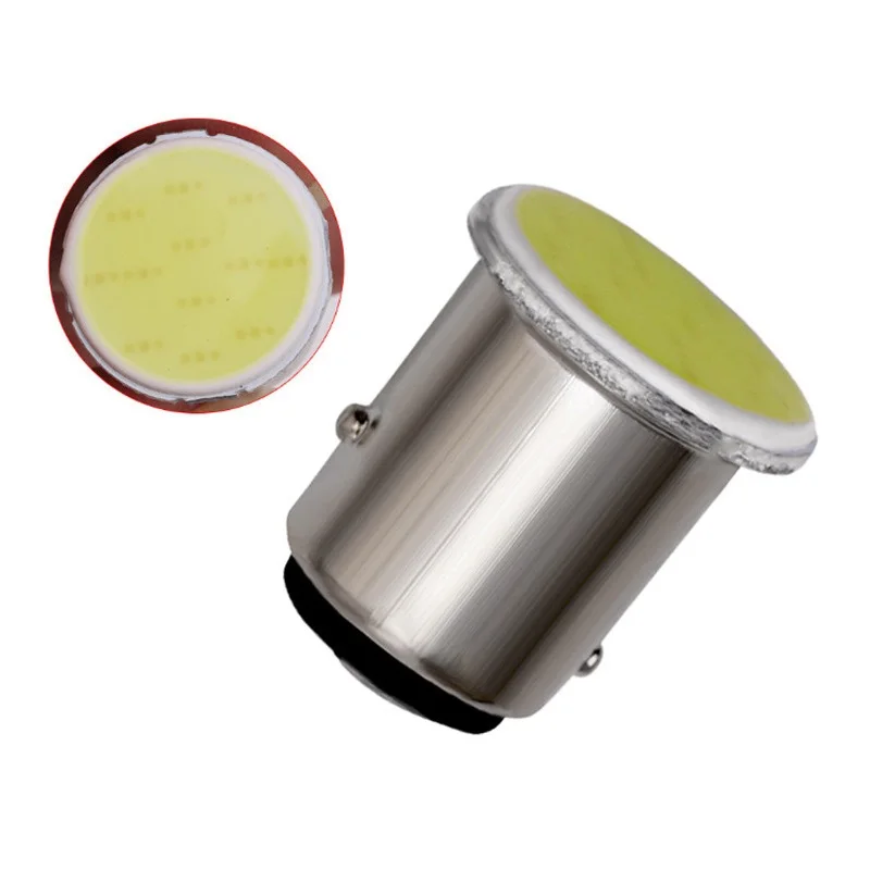 10PCS Car LED Bulb P21W 1156 Ba15s 1157 Bay15d Turn Signal Light COB 12V 7000K White Auto Backup Reverse Parking Brake Lamps