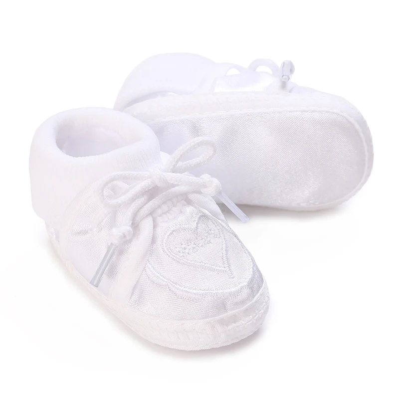HAIZHIW Soft Newborn Baby's First Baptist Shoe: Newborn Boys and Girls' 2025 White Baptist Shoes Soft new Sole Walking Shoes
