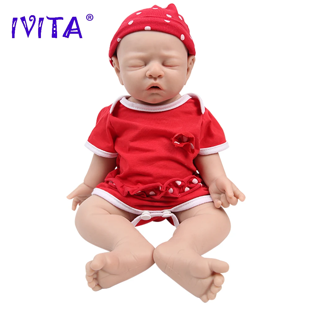 IVITA WG1528 16.92inch Full Body Silicone Reborn Baby new Doll Realistic Girl Dolls Unpainted Newborn 2025 Baby DIY Blank Children Toys