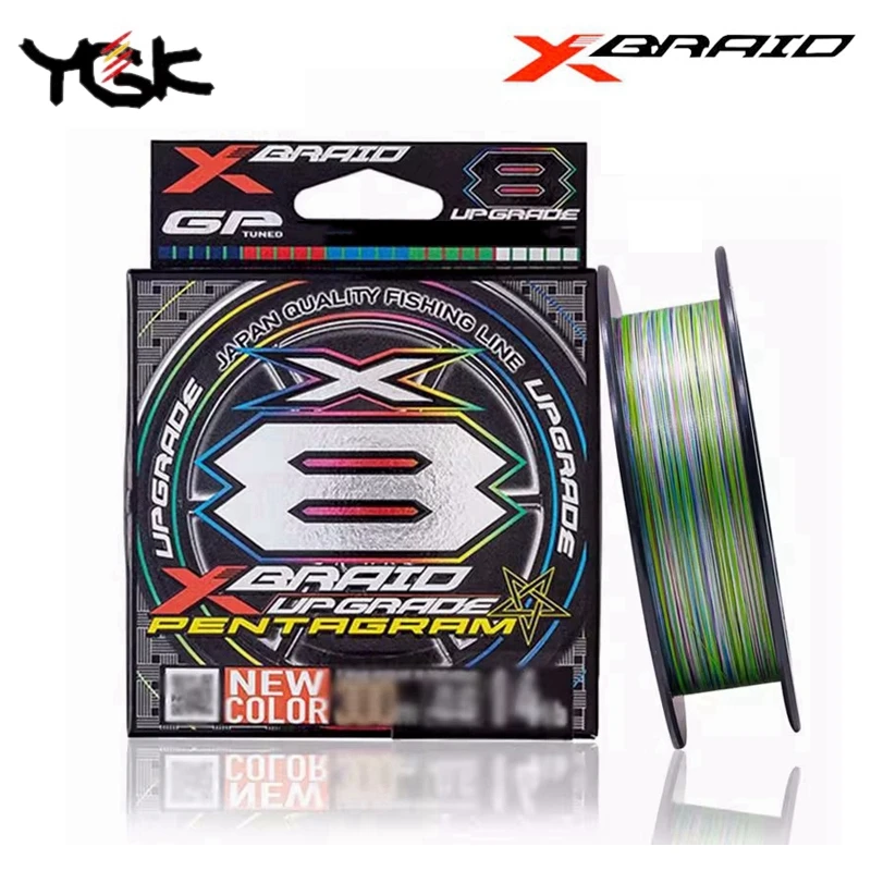 Original YGK X-BRAID UPGRADE PENTAGRAM Fishing Line New Color Multifilament X8 PE Line Made in Japan 150M/200M 14LB-60LB