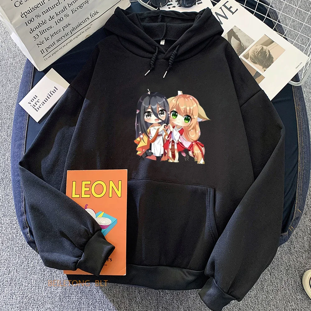 Fox Spirit new Matchmaker Anime Hoodies Women Clothing 2025 Regular Fit High Street Long Sleeve Sweatshirts Autumn/Winter Modern Sweater