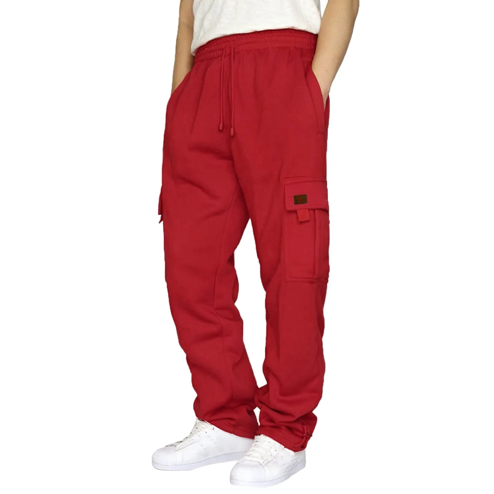 2023 Autumn Winter Men'S Jogger Pants Running Sportswear Pockets Loose Grey Sweatpants Casual Cargo Trousers For Men Fitness