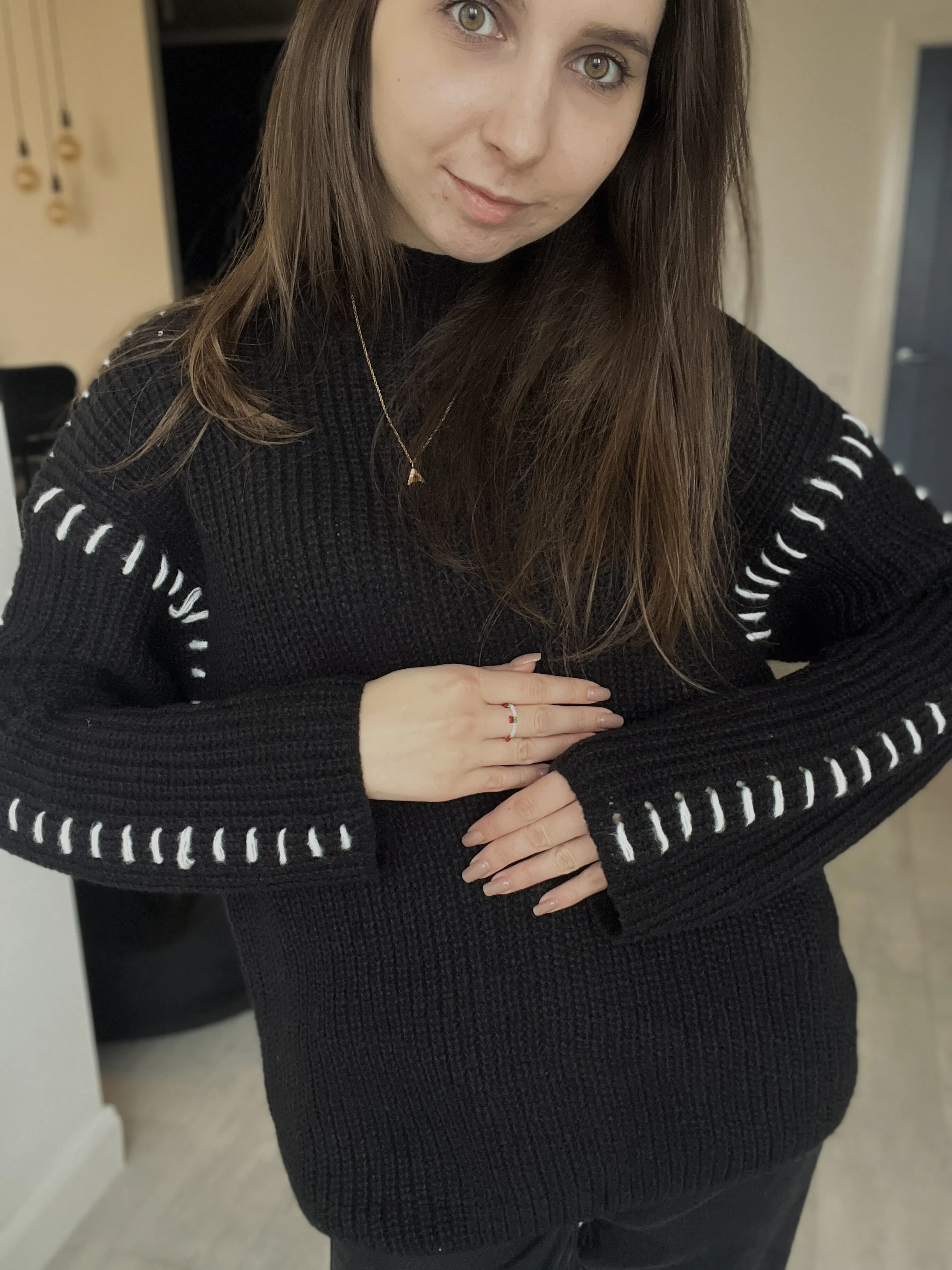 SLTNX TRAF Women's Turtleneck Vintage Sweater Female Thick Warm Pullover Sweater for Women 2023 Winter Loose Knit Knitwears Top