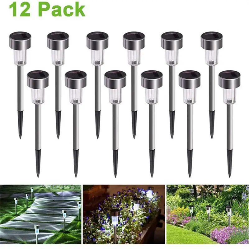 1Pack Solar Garden new Light Outdoor Solar Powered Lamp Lanter Waterproof Landscape Lighting For 2025 Pathway Patio Yard Lawn Decoration
