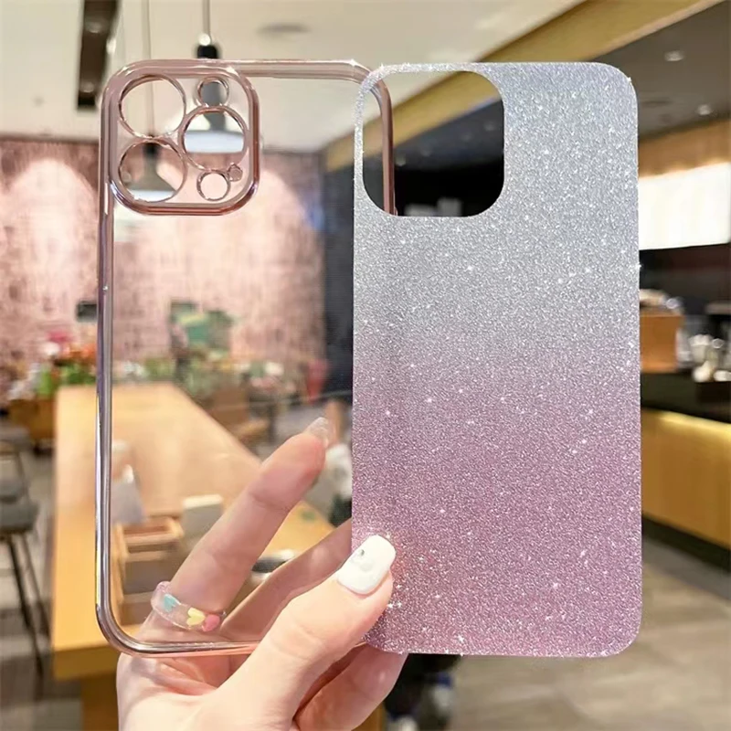 b a Honor For Huawei Electroplated Glitter Case Pro Shockproof Soft TPU Bumper Transparent Phone Back Cover