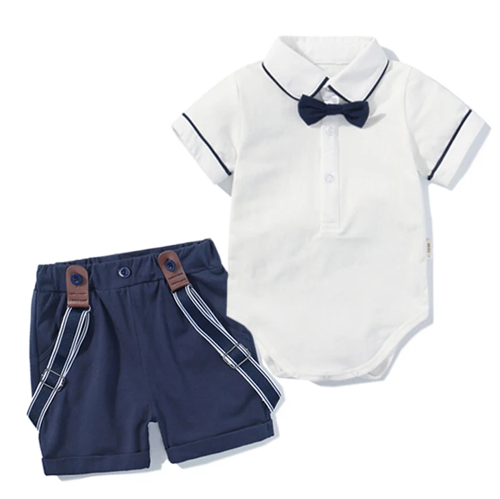 Newborn Clothes Summer Suit Formal 0 3 6 Months Babies Wear Romper Set For Boy Baby Clothes