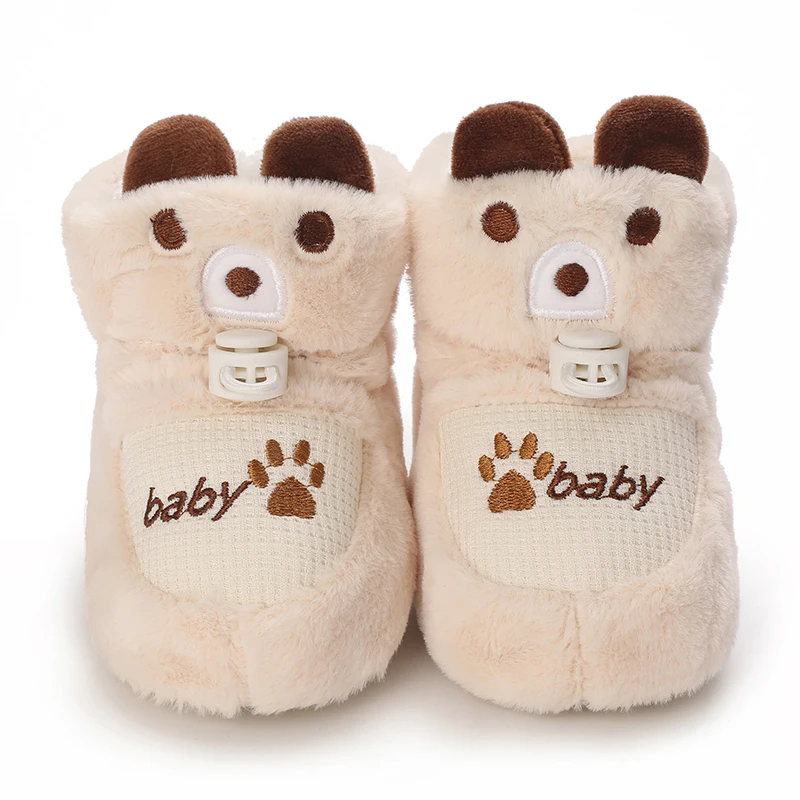 Autumn and Winter Warm Newborn Boots 2025 1-year-old Baby Girls and Boys Shoes Preschool Soft new Sole Fur Snow Boots 0-18M