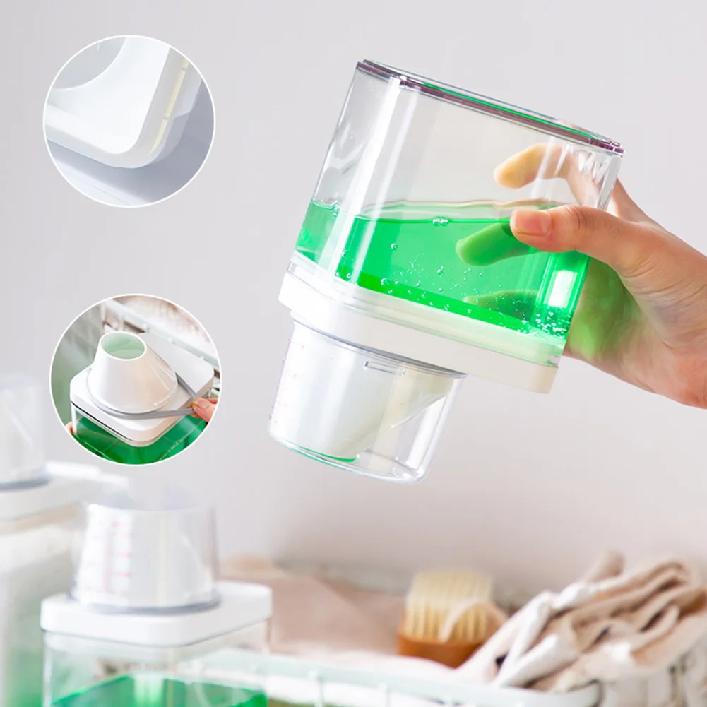 1Pcs Refillable Laundry Detergent Dispenser Empty Tank 700ml/1100ml/1500ml/1900ml For Powder Softener Bleach Storage Container