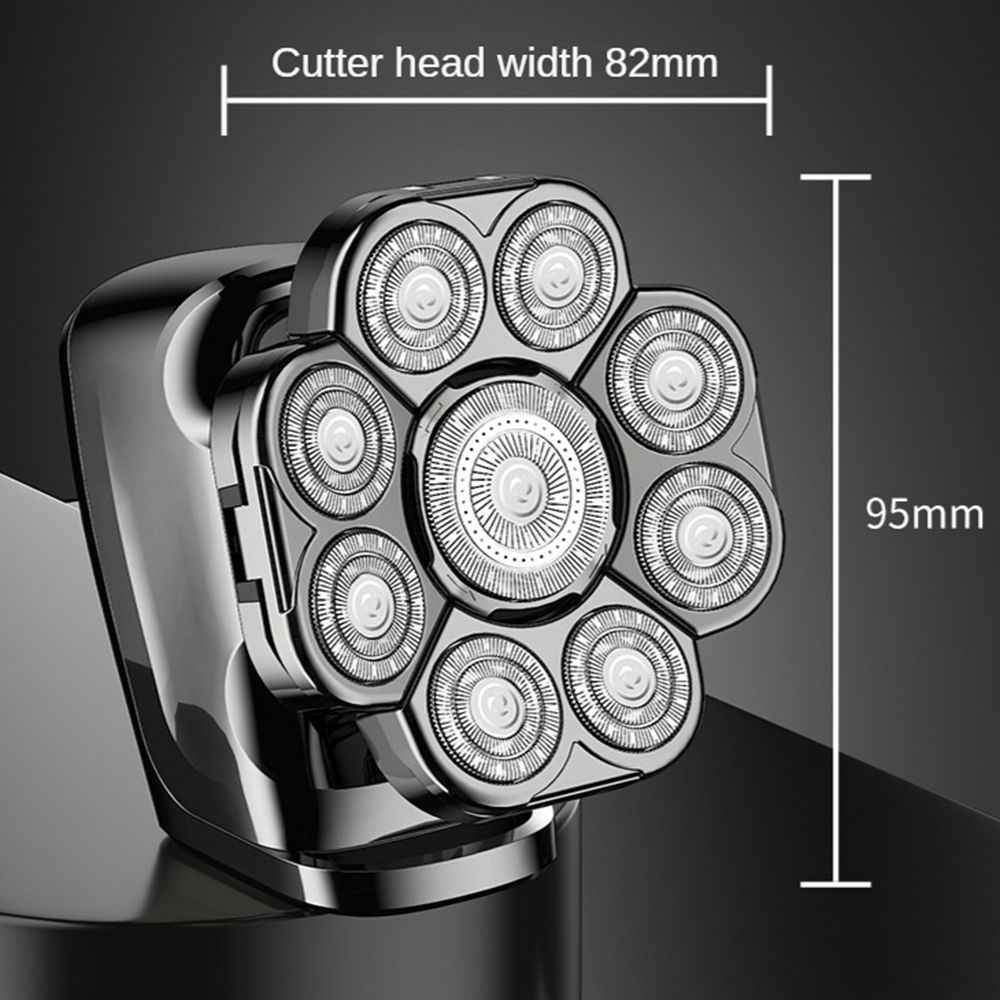 New Floating Head Electric Shaver 9D Shaving for Bald Men 6-in-1 with Nose/Body Trimmer 2025 Wet/Dry LED new Display Mens Grooming Kit