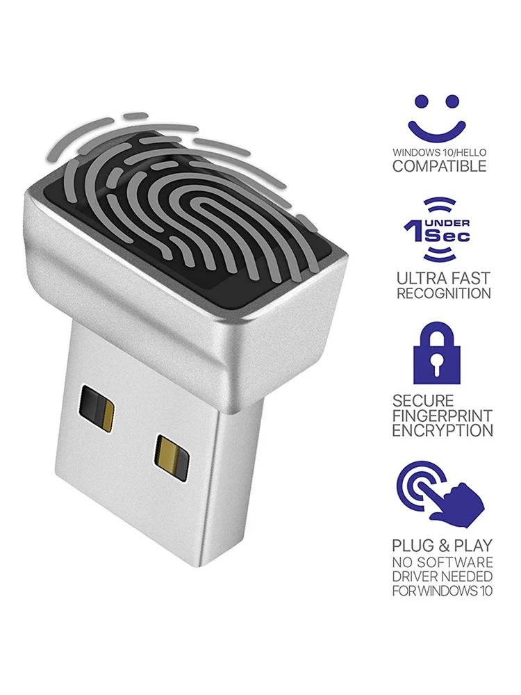 U7 U8 USB Fingerprint Reader For Windows 10 Hello PC Laptop Fingerprint Reader Password-Free Login USB Module