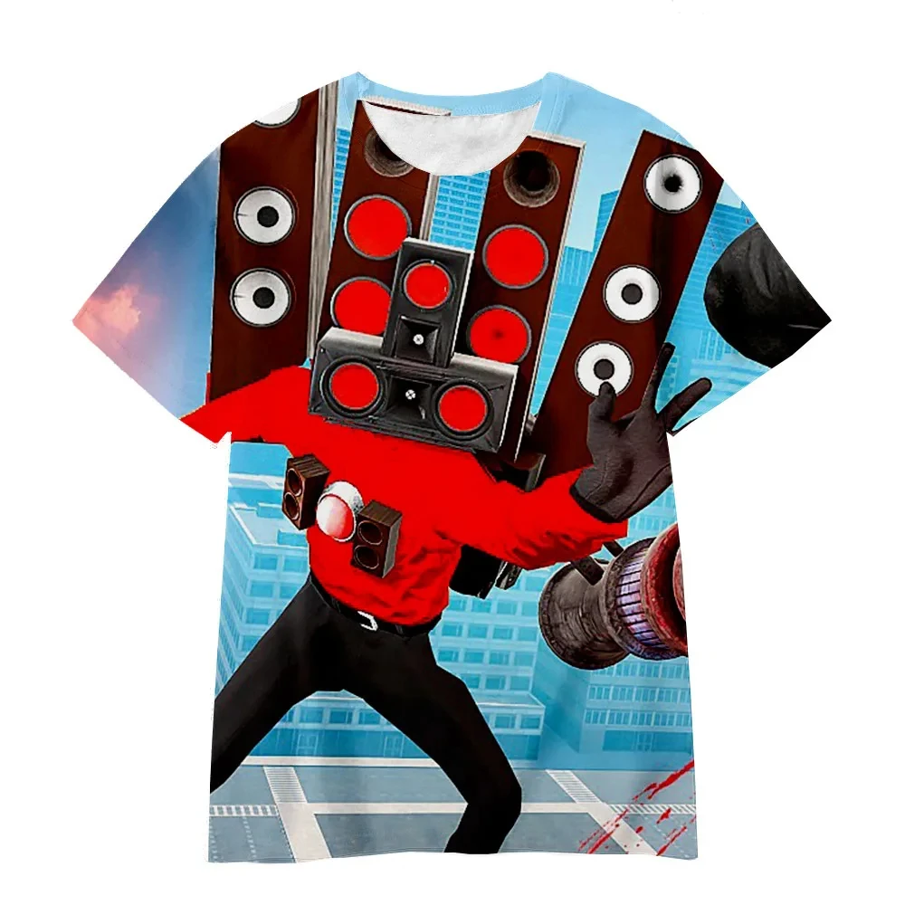 2023 New Summer Hot Game Skibidi Toilet Tshirt Kids 3D Printed T-Shirt for Boys Speakerman Clothes Teen Girls Casual Streetwear