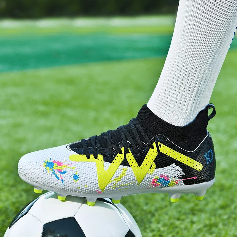 Shoes: High-Top Soccer Non-Slip Turf Cleats for Men, Women, Boys & Girls 4
