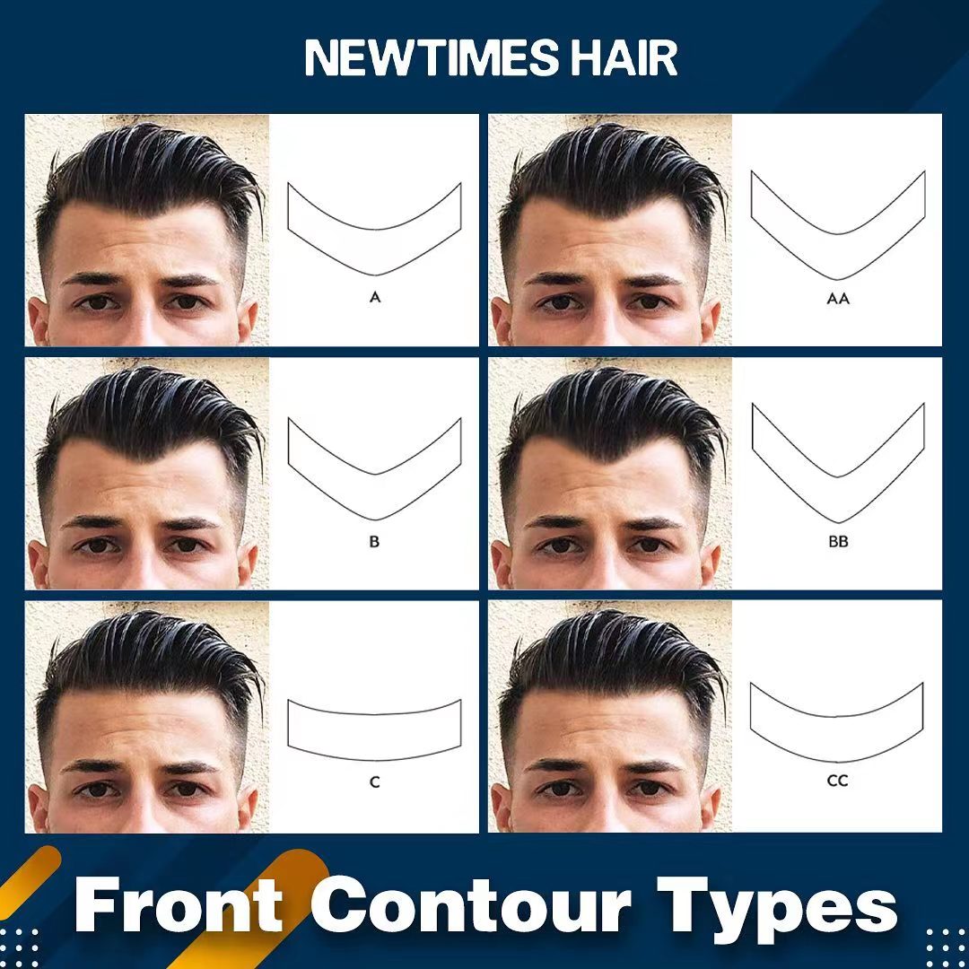 Men ddmysmile Toupee Humen For Hair Men Hair System European Human Hairpieces Thin Skin 0.04-0.06Mm V-Loop All Over Thin Soft Pu Skin Smile