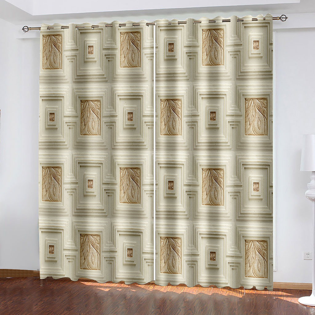 New relief curtains 3D Printed Waterproof Shower Curtain Home Decoration