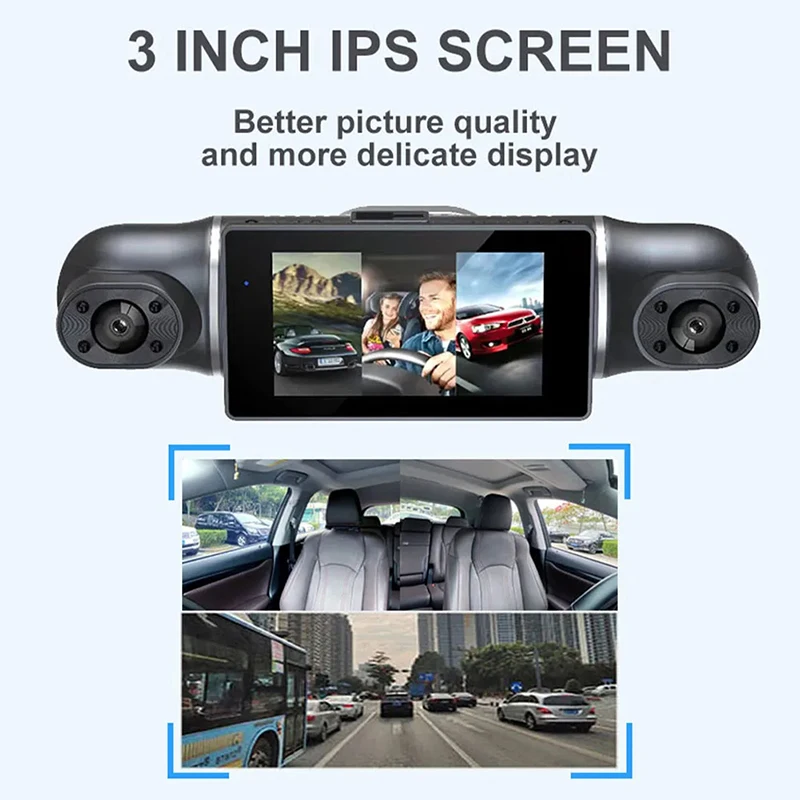 Car DVR 4 Lens HD 1080P 3.0 Inches Dash Cam WIFI Car Video Recorder Dash Cam 24H-Video Parking Monitor Black Box Car Assecories