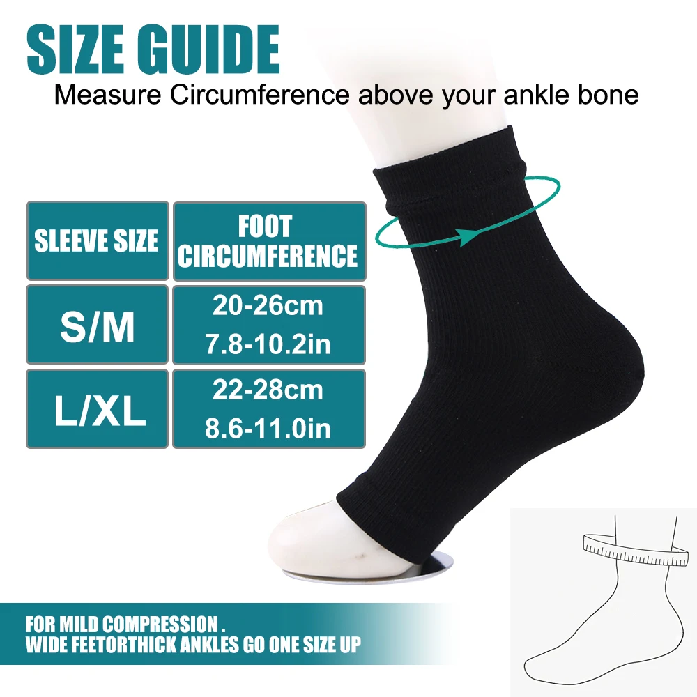 1Pair Soothe Socks Neuropathy Pain,Ankle Brace Compression Sleeve Support,Soothesocks for Neuropathy,Soothe Socks Arch Support