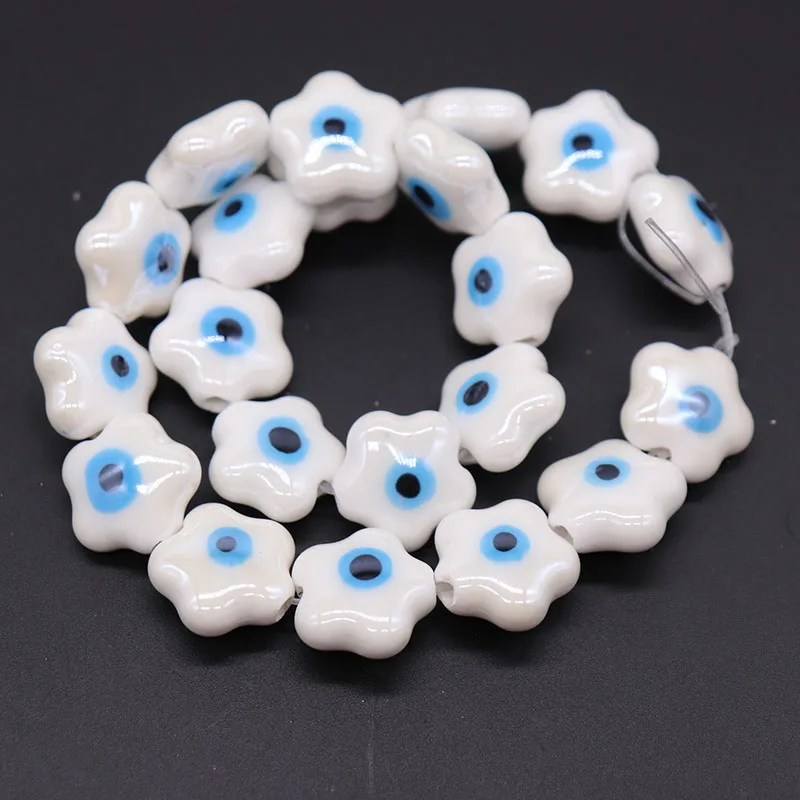 Beautiful Flower Shaped Ceramic Beads For Jewelry Making DIY Necklace Bracelet Colour Porcelain Flowers Jewelry Accessories