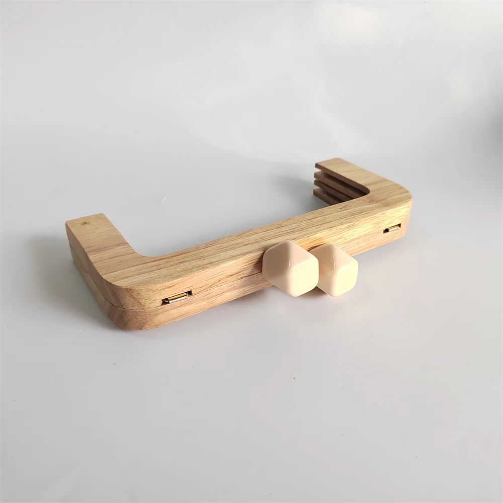 20cm 2025 Bag Frame Wood Handle Wooden new Bags Closure Kiss Clasp Purse Frames Lock Buckles DIY Accessories for Handbags Factory Seller